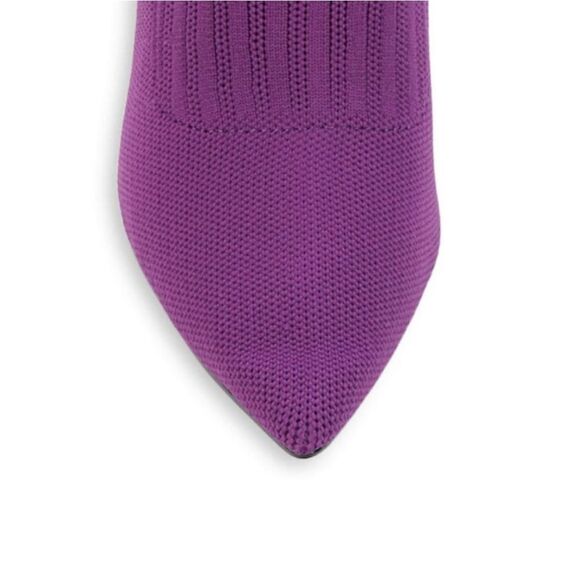 Guess Stiletto Purple Sock Ankle Boots - Picture 4 of 9